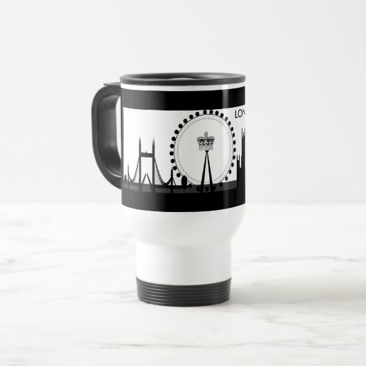 London Eye Ferris Wheel Engeland Skyline Mok (Voorkant links)