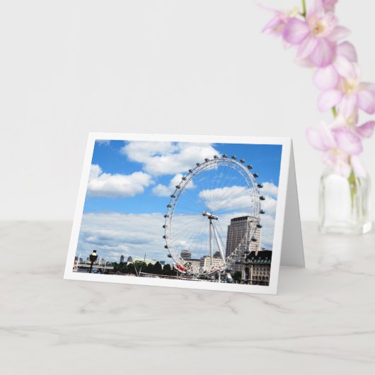 London Eye Ferris Wheel, Londen, Engeland Kaart (Orchidee)