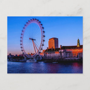 London Eye in Night Briefkaart