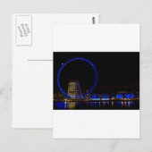 London Eye Night uitzicht Briefkaart (Voorkant / Achterkant)