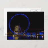 London Eye Night uitzicht Briefkaart (Voorkant / Achterkant)