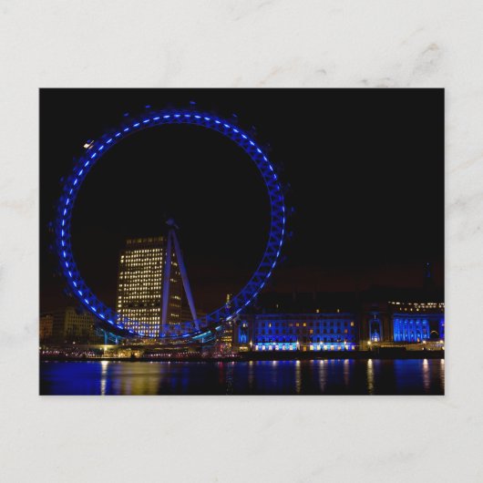 London Eye Night uitzicht Briefkaart (Voorkant)