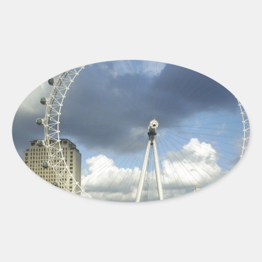 London Eye Ovale Sticker (Voorkant)