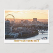 London Eye Over The Thames Londen Engeland Briefkaart (Voorkant)