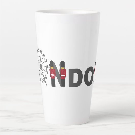 London Eye Queens Guard Latte Mok (Voorkant)