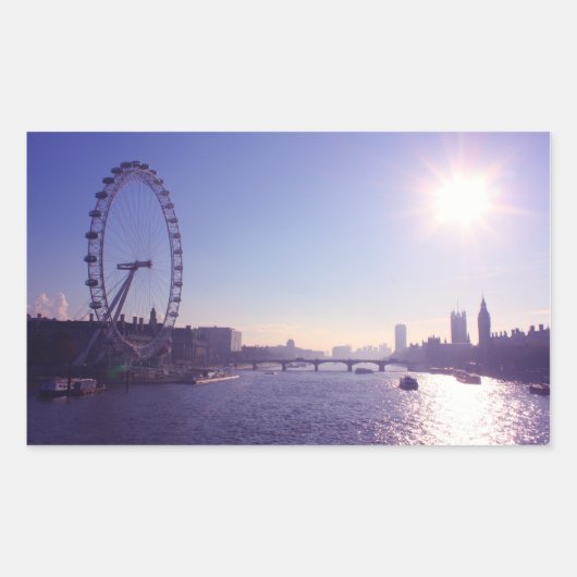 London Eye Rechthoekige Sticker (Voorkant)