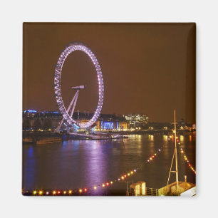 London Eye, River Thames en lichten vanaf Magneet