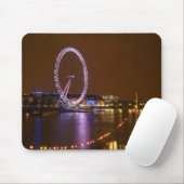 London Eye, River Thames en lichten vanaf Muismat (Met muis)
