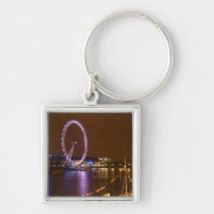 London Eye, River Thames en lichten vanaf Sleutelhanger