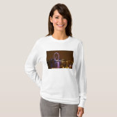 London Eye, River Thames en lichten vanaf T-shirt (Voorkant volledig)