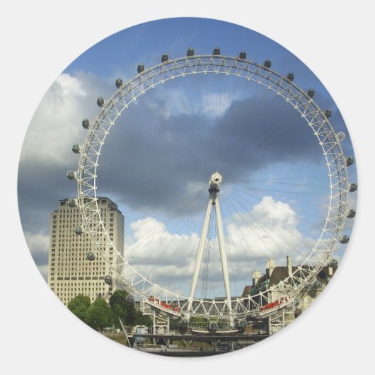 London Eye Ronde Sticker (Voorkant)