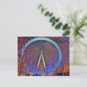 London Eye 's nachts Briefkaart (Staand voorkant)
