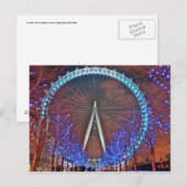 London Eye 's nachts Briefkaart (Voorkant / Achterkant)