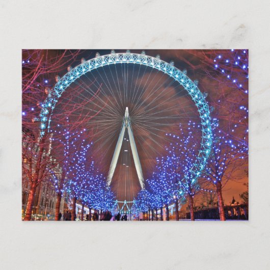 London Eye 's nachts Briefkaart (Voorkant)