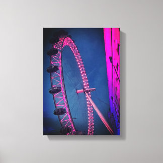 London Eye 's nachts Stretched Canvas Print