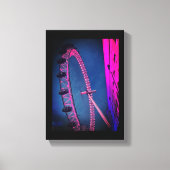 London Eye 's nachts Stretched Canvas Print (Voorkant)