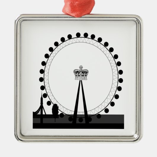 London Eye Sieraden Metalen Ornament (Voorkant)