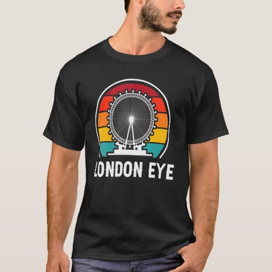 London Eye Sightsee Thames in England T-shirt (Voorkant)