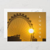 London Eye silhouet ansichtkaart Briefkaart (Voorkant / Achterkant)