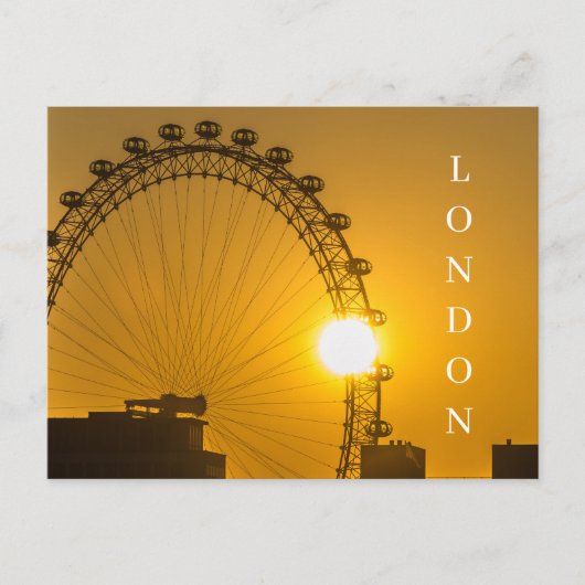 London Eye silhouet ansichtkaart Briefkaart (Voorkant)