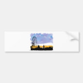 London Eye Skyline Kunst, cadeaus die je kunt aanp Bumpersticker (Voorkant)