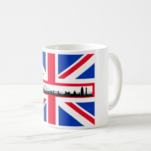 London Eye Skyline Union Jack Flag Mok (Voorkant rechts)