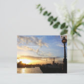 London Eye sunset Briefkaart (Staand voorkant)