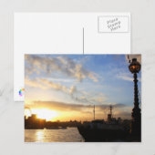 London Eye sunset Briefkaart (Voorkant / Achterkant)
