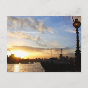 London Eye sunset Briefkaart