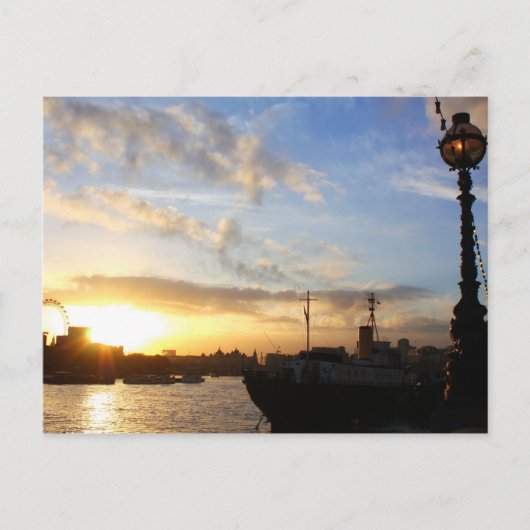 London Eye sunset Briefkaart (Voorkant)