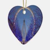 London Eye Twilight Keramisch Ornament (Links)