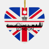 London Eye Union Jack Flag Kerstmis Ornament (Voorkant)