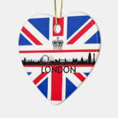 London Eye Union Jack Flag Kerstmis Ornament (Links)