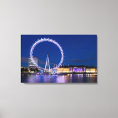 London Eye Wheel bij nacht met lichtcanvas Art Canvas Afdruk (Voorkant)
