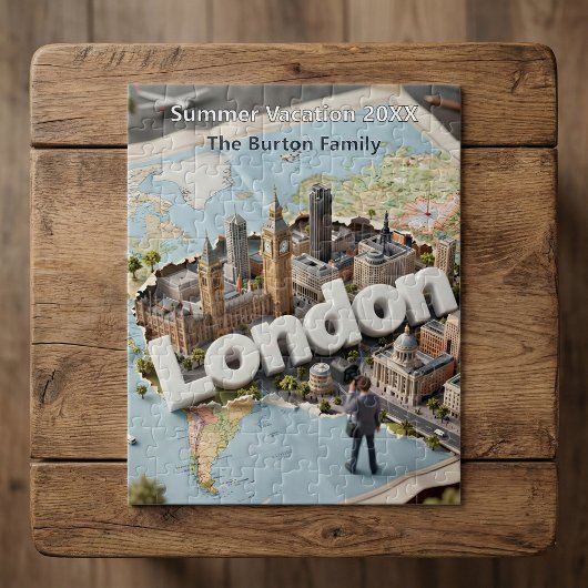 London Family Vacation 3D Travel Trip Souvenir  Legpuzzel