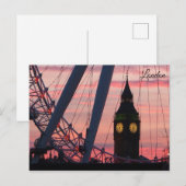 London Ferris Wheel bij Sunset Briefkaart Keepslag (Voorkant / Achterkant)