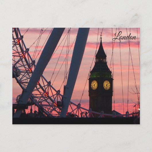 London Ferris Wheel bij Sunset Briefkaart Keepslag (Voorkant)