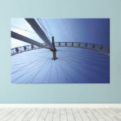 London Ferris Wheel Canvas Afdruk (Insitu (Houten vloer))