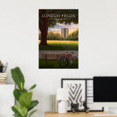 London Fields Hackney Londen Reisposter Poster (Thuiskantoor)