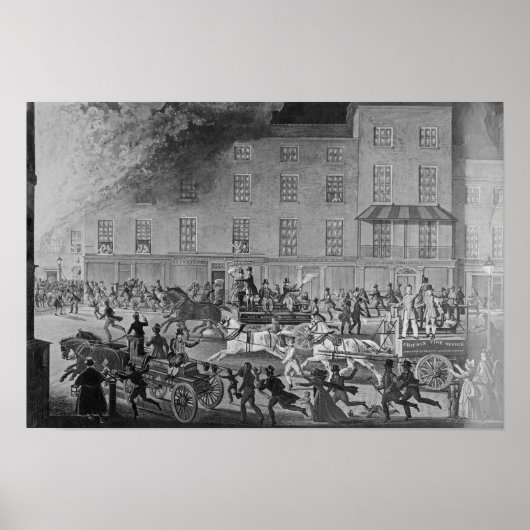 London Fire Engines Poster (Voorkant)