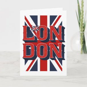 London Flag / Folded Wenskaart Feestdagen Kaart