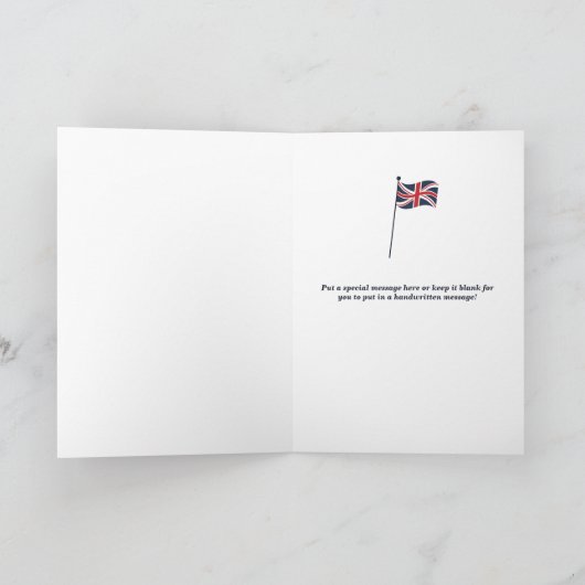 London Flag / Gevouwen Wenskaart Feestdagen Kaart (Binnen)