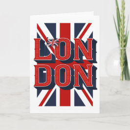 London Flag / Gevouwen Wenskaart Feestdagen Kaart