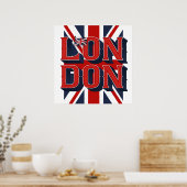 London Flag Square Poster (24x24) (Keuken)