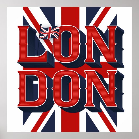London Flag Square Poster (24x24) (Voorkant)