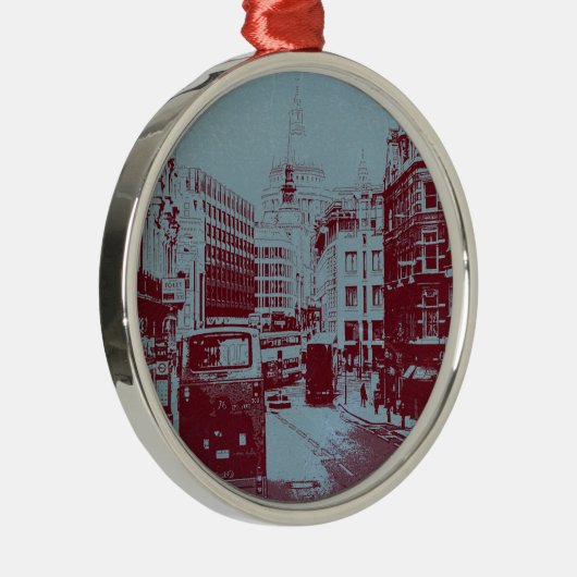 London Fleet Street Metalen Ornament (Rechts)