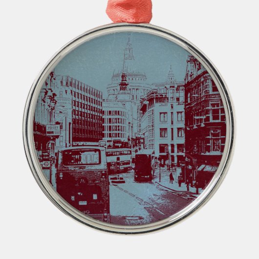 London Fleet Street Metalen Ornament (Voorkant)