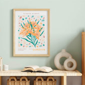 London Flower Market Botanisch Poster