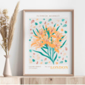 London Flower Market Botanisch Poster