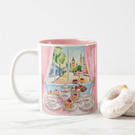 London Foodie Treats - Taarten Koffiewinkel Desser Tweekleurige Koffiemok